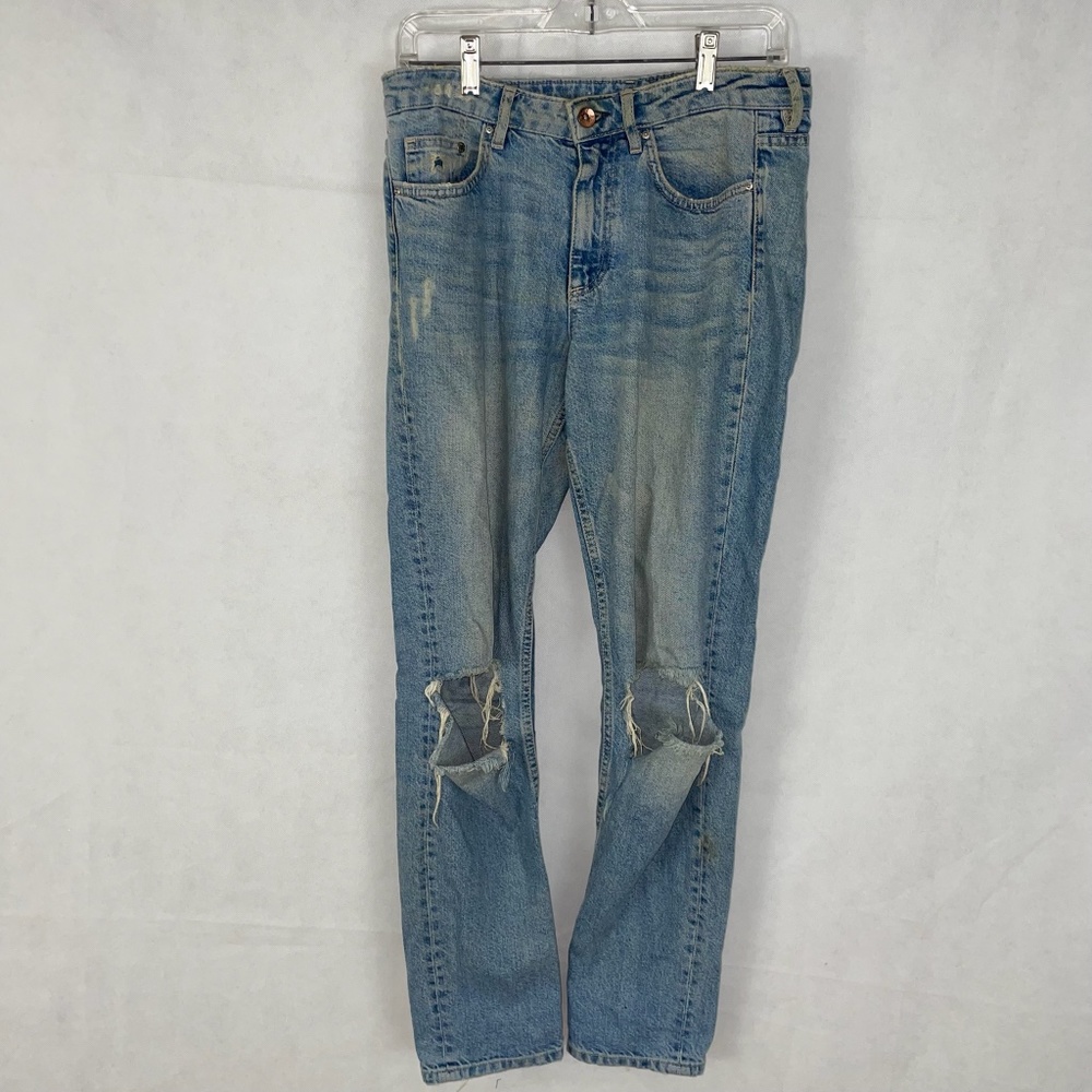 H&M &Denim Women's Distressed Ripped Relaxed Skinny Jeans Size 27